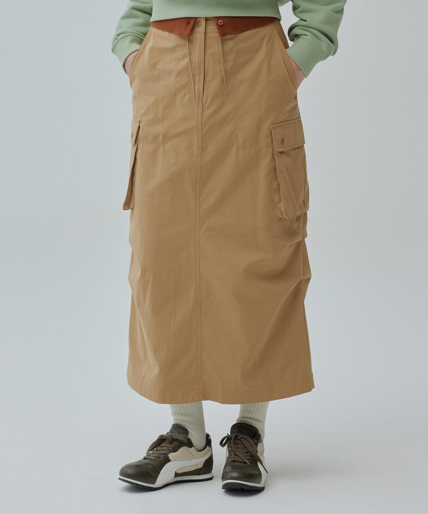 Covernat Woman Parachute Cargo Skirt Camel