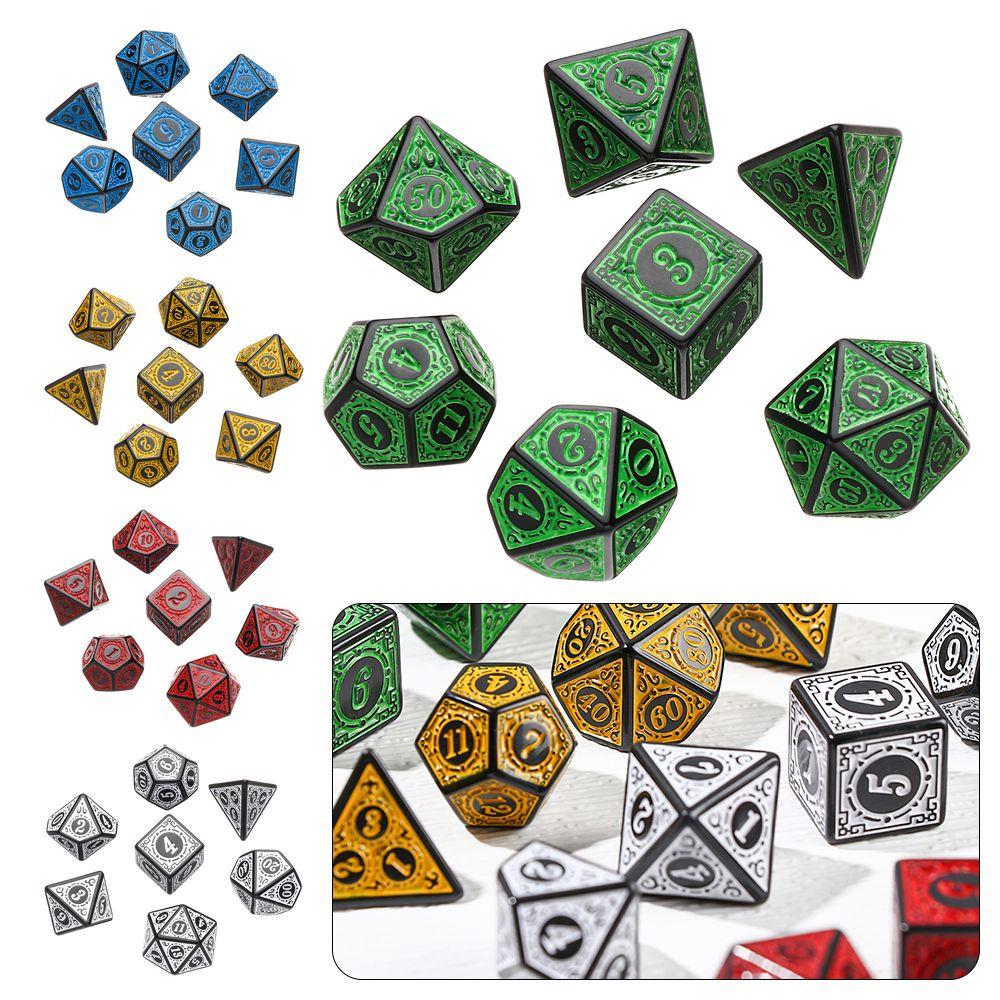 35шт D4 D6 D8 D10 D12 D20 блестящие многогранные переливающиеся игровые аксессуары игральные кости набор игральных костей