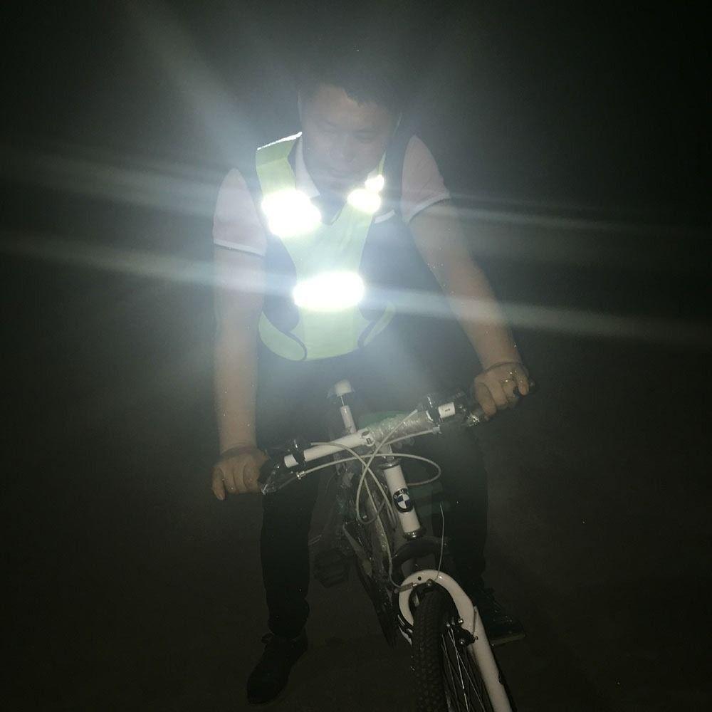 Elastic Webbing Night Riding Vests Polyester Reflective Safety Vest Lightweight Biking