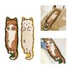 Washable Polyester Area Rugs for Bedroom Cute and Funny Children's Carpet In Irregular Shape Cat Entryway Rug