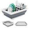 Foldable Dish Drying Kitchen Bowl Rack Tableware Lid Drain Rack Kitchen Accessories Organizer Basket Multifunctional Dish Rack