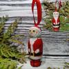 Funny Santa Claus Pendant Stretchable Wooden Standing Holiday Xmas Ornament