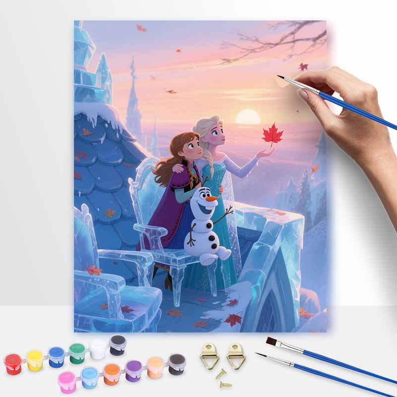 Disney Frozen Digital Oil Painting Art Kit Handmade Coloring Painting Home Decor