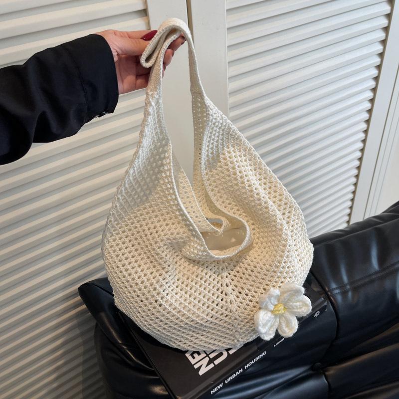 Пляжная сумка для путешествий на море, женская новая плетеная сумка с полым узором, большая вместимость, сумка-тоут через плечо, легкая летняя пляжная сумка для отпуска через плечо