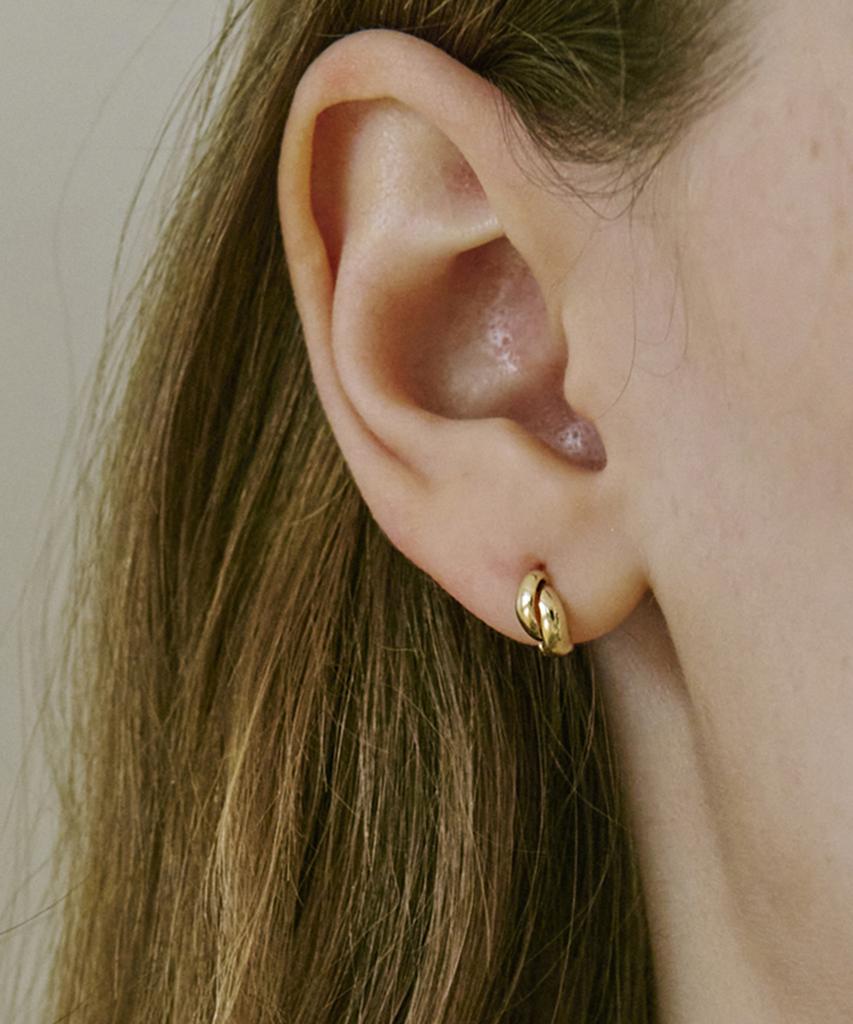 Akarki 14K Snug One-Touch Ring Earrings