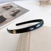 Elegant Leopard Print Resin Retro Women's High-grade Pressure Sensitive Non-slip Thin Edge Summer Toothed Hair Headband