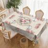 Весенне-летняя пастораль, Скатерть квадратная/круглая, Декоративная ткань для стола с цветочным узором, Розовая лоза
