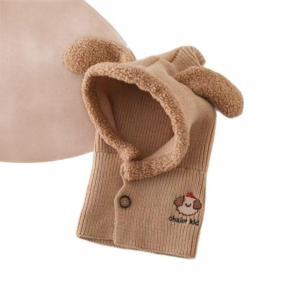 Thick Warm Knitted Ear Flap Hat Soft Skin-Friendly Baby Dog Ear Hat Infant Knit Hat Autumn Use