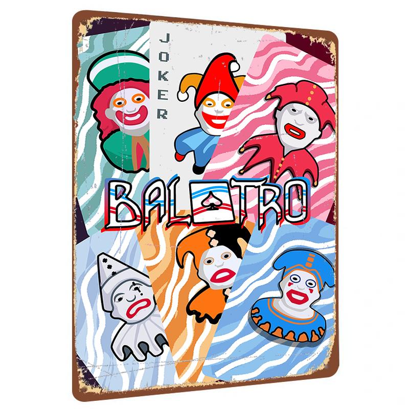 Balatro Джокер Персонаж Металлическое Настенное Искусство Игровой Декор для Спальни Гостиной Домашний Декор