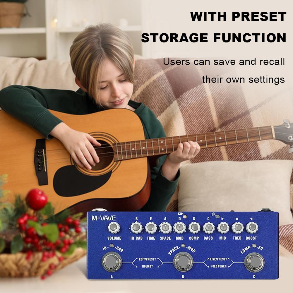 Басовая педаль мультиэффектов с Delay Reverb MOD IR Cab Processor Микшеры Эффект-педаль для Басовых Аксессуаров