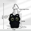 Cute Cartoon Black Cat Keychain Bag Pendant Backpack Hanging Ornaments Lovely Small Cat Doll Animal Car Keyring Kids Gift