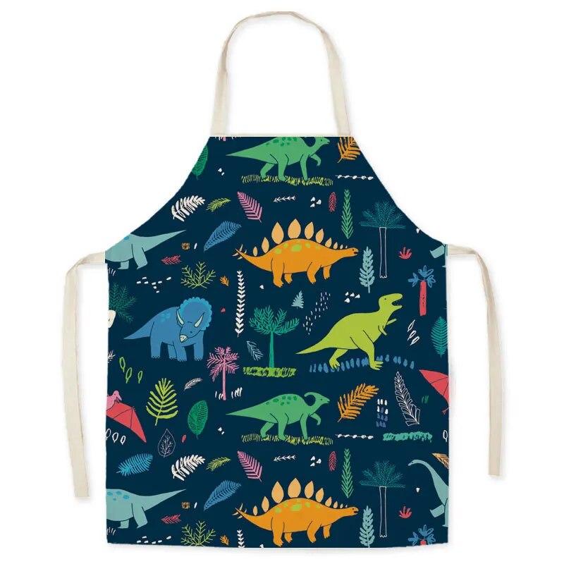 Домашний декор, нагрудники для взрослых и детей, фартуки, аксессуары для приготовления пищи, фартуки с рисунком динозавров, милые фартуки, детское кухонное белье для приготовления пищи
