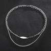 Double -layer Stack Stainless Steel Necklace