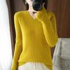 Women's Autumn and Winter Sweater Loose Fit Korean Version Plus Size V-neck Top Stylish Base Knit Sweater