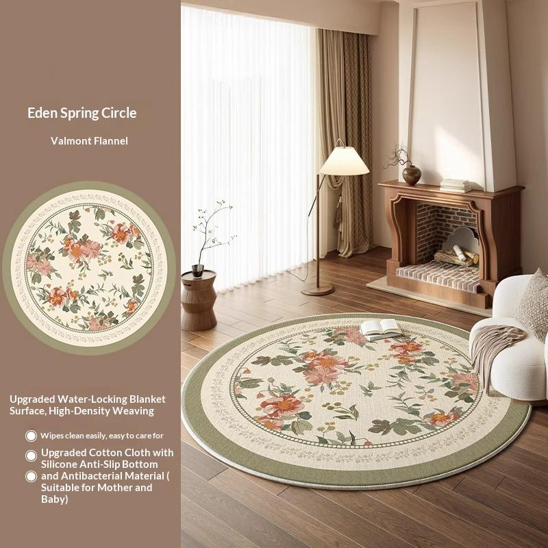 Круглый ковер Гостиная Высококлассный Французский Антикварный Стиль Спальня Прикроватный Плед Гардеробная Раздевалка Коврик для пола