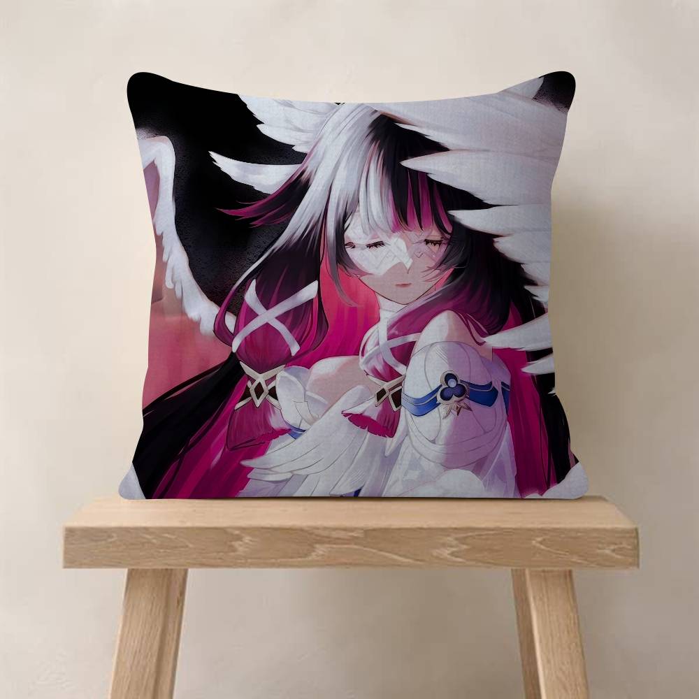 Game CColumbina Genshin cute Impact Pillow Cushion Cover Pillowcase Living Room Sofa Home Decor Customized
