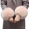 1Pair Sleeve Cover Thickened Insulation Hand Ring Faux Fur Sleeve Rabbit Like Sleeve Cover
