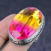 Bi-Color Tourmaline Gemstone 925 Steling Silver Jewelry Ring Size 9
