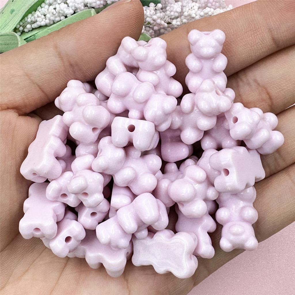 25 шт. материалы однотонный браслет медведь цепочка для мобильного телефона 11*18 мм DIY свободные бусины серьги ювелирные аксессуары модное изготовление