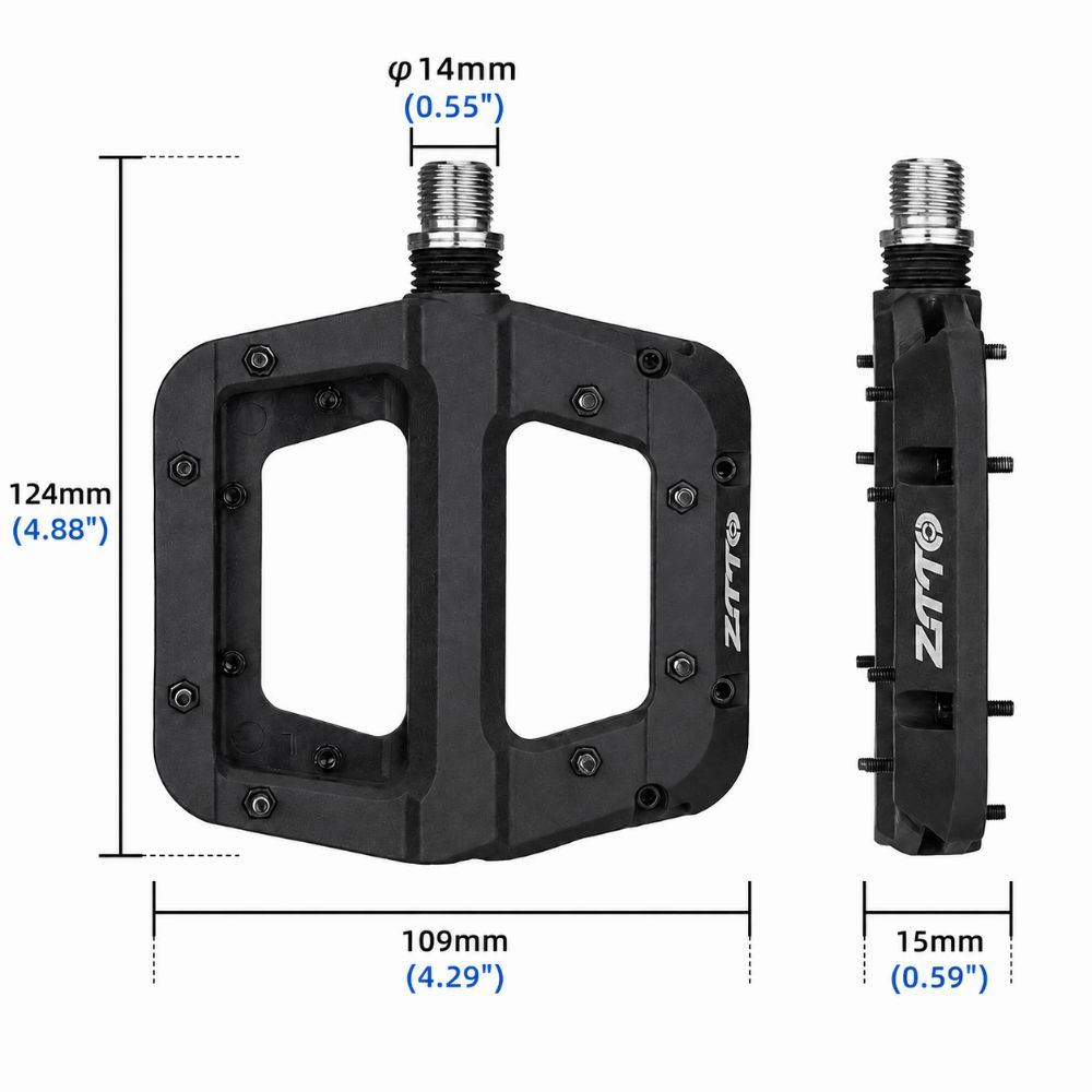 1 Pair Sealed Bearings Bicycle Platform Pedals Non Slip Bike Flat Pedals  Mountain Biking