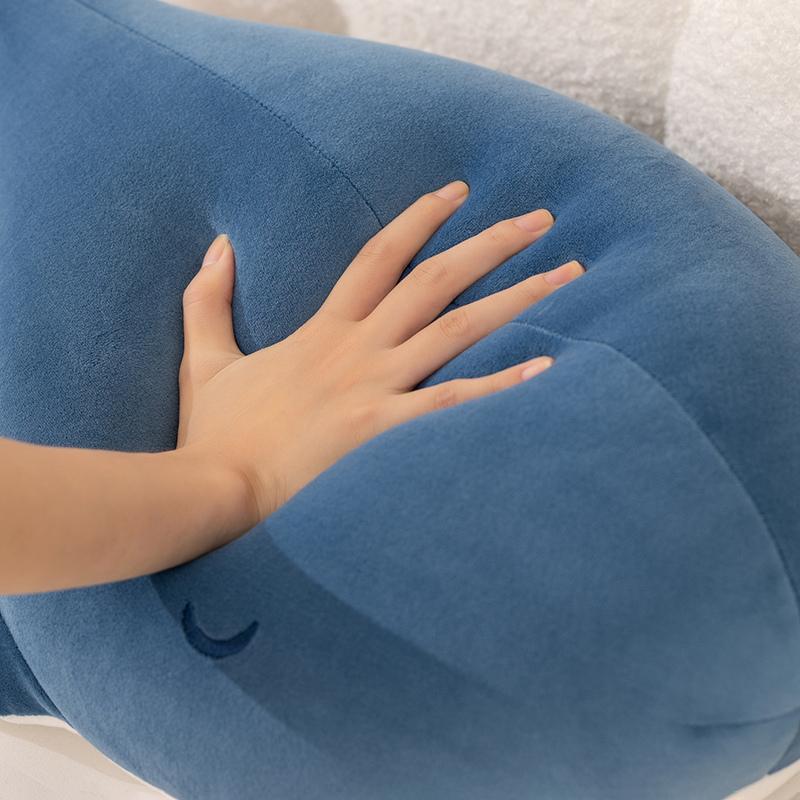 Blue Whale Plush Toy Down Cotton Stuffed Ultra Soft Aquatic Animal Cartoon Plushie Sleeping Pillow Companion Men Gift