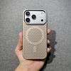 Сотовая структура для теплоотвода Магнитный защитный чехол для iPhone 16 Pro Max - Однотонный жесткий корпус с дизайном большого отверстия