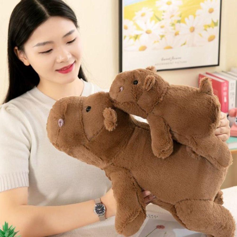 Милая плюшевая кукла-бегемот, мягкая кукла-бегемот, плюшевые игрушки-бегемоты Moo Deng, украшение для дивана