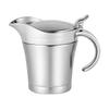Double-Layered Stainless Steel Sauce Pitcher with Hinged Lid