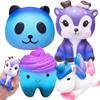 Медленно поднимающиеся мягкие игрушки Galaxy Starry Packs Ароматизированные мягкие игрушки для снятия стресса в подарок (Зуб + Панда + Единорог + Олень)