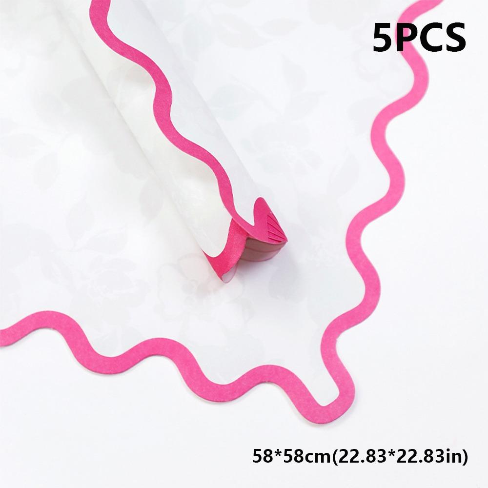 Kraft Paper INS Flower Wrapping Paper Wavy Border Bouquet Wrapping Material Fashion DIY Crafts