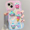 Ins Мультяшные куклы, подходящие для 16 Apple Phone Case 15promax Cute Double Stand 14 Niche Couple 13/12