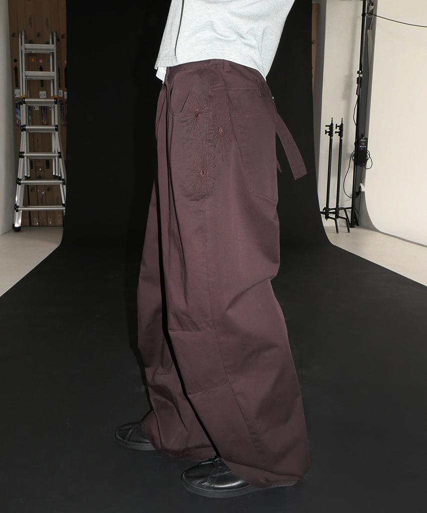 INTEMPOMOOD Fireworks Wide Pants_Burgundy