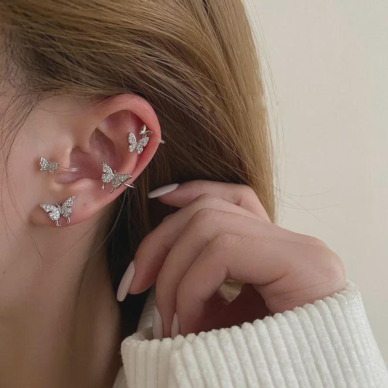 Модные серьги-бабочки из серебра 925 пробы: Стильный, холодный дизайн для женщин