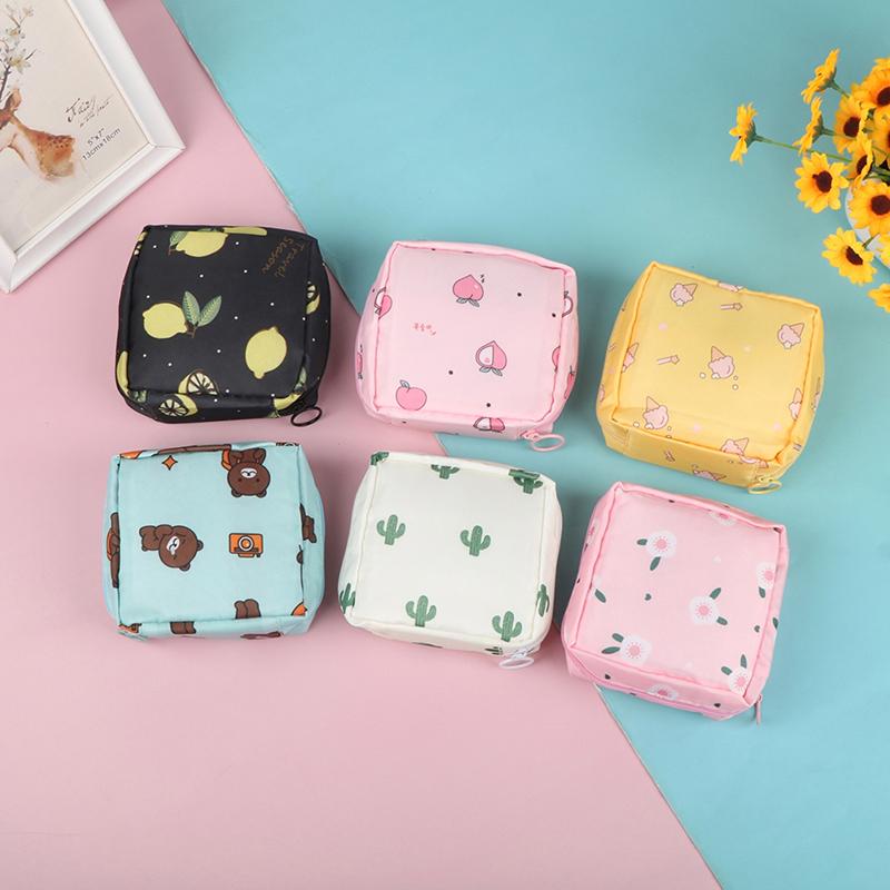 Cute Sanitary Pad Tampon Storage Bag Portable Travel Bag Makeup Bag Earphone Bag