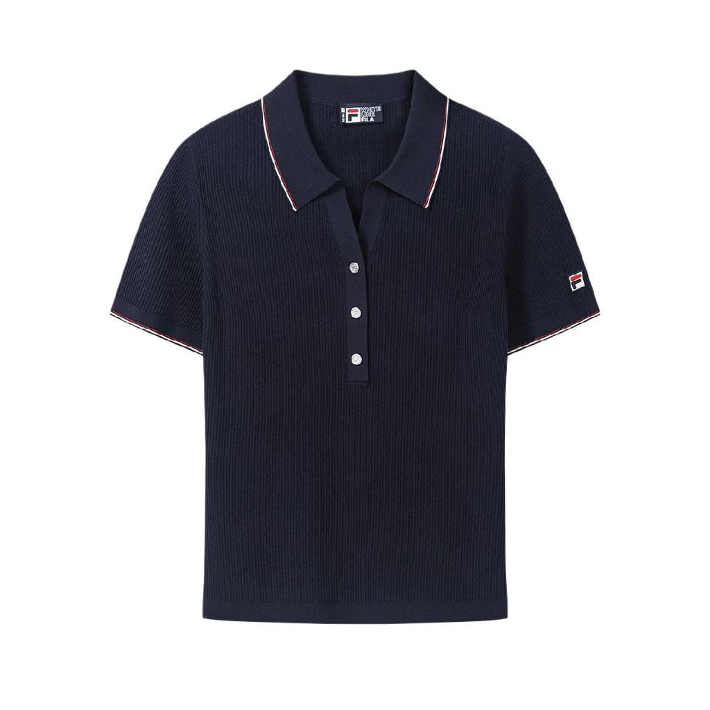 Fila Повседневный трикотажный топ с коротким рукавом Heritage, приталенный, женский, F11W638410F-DB