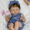 BZDOLL 48 CM Asleep Reborn Baby Doll Toy For Girl Lifelike Vinyl Limbs Cloth Body Babies Doll 19inch Doll Lovely Birthday Gift Play House Bedtime Toys