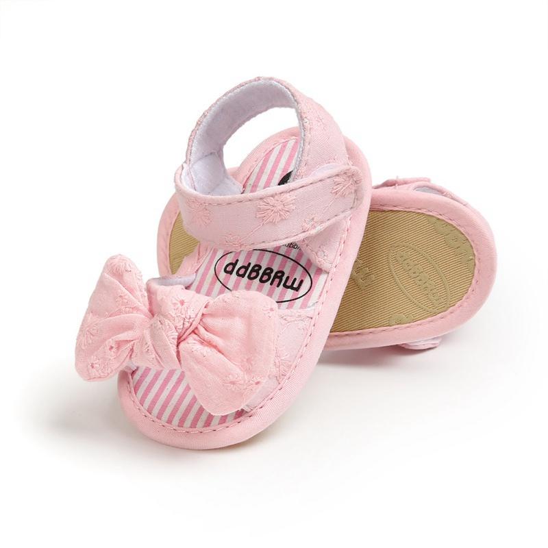Children Baby Kids Boys Girls Shoes Non-Slip Canvas Bowknot Toddlers Newborn Infant Sandals