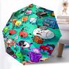 Inanimate Insanity Print Automatic Umbrella, 8 Rib Iron Frame, Plastic Handle, Suitable for Outdoor Travel &Daily , Ideal Gift