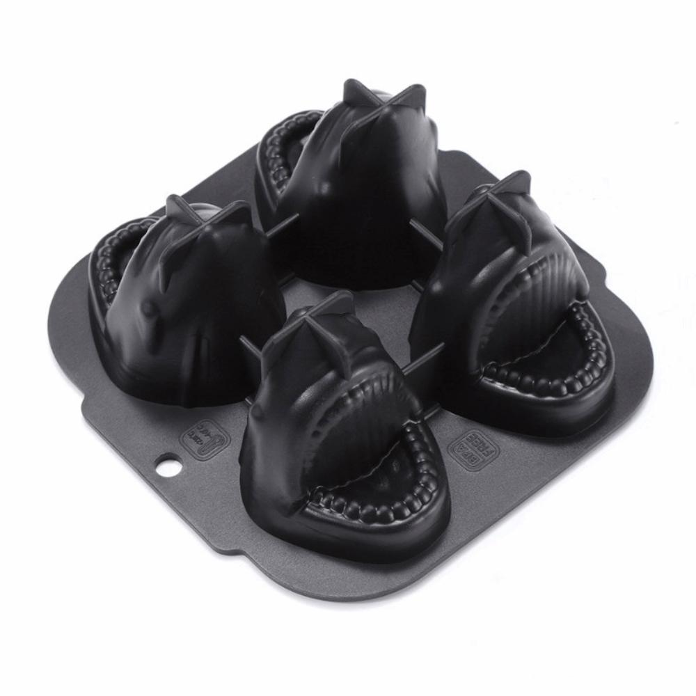 Shark Ice Ball Mold 4 Grids Ice Maker Funny Popsicle Molds  for Summer