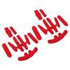 2 Sets Helmets Padding Kit Hot Pressing Sponge with Hook and Loop Bike Helmet Lining for Electric Bike Riding Red Free