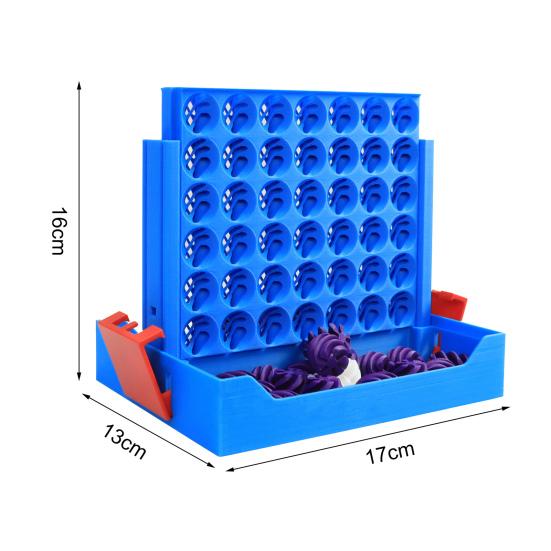 4-In-A-Row Board Game with 3D Printed Spiral Chess Connecting Four Strategy Game Parent-child Interactive Educational Chessboard Toy Toddlers