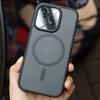 Прозрачный матовый чехол Magsafe для iPhone 16 15 14 13 12 11 Pro Max Plus, магнитный ударопрочный бампер