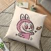 Наволочка Labubu The Monsters Pillowslip Cushion Plush 45x45CM Для мальчиков и девочек Мультфильм Аниме Kawaii Украшения Дети День рождения Милые подарки