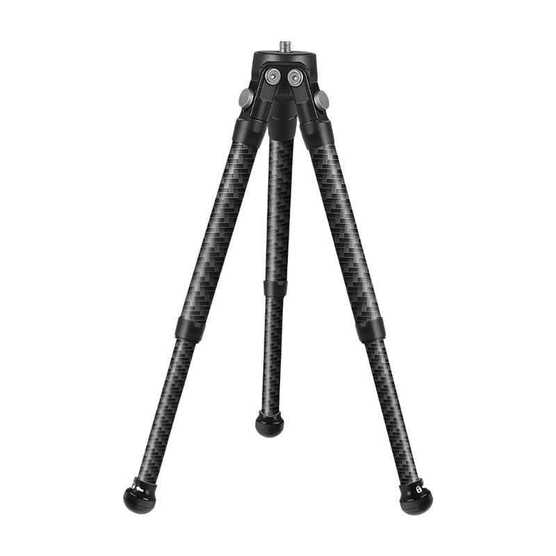 Легкий мини-штатив из углеродного волокна для мобильной камеры, DSLR, с винтом 1/4 дюйма, устойчивое основание, держатель для телефона