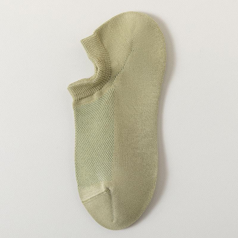 Женские летние тонкие сетчатые однотонные дышащие влагоотводящие антибактериальные дезодорирующие короткие носки-лодочки