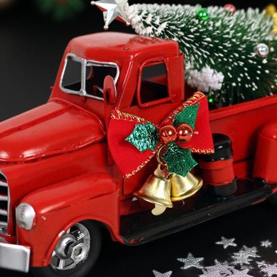 Рождественское украшение Модель ретро-автомобиля Рождественская елка Колокольчик Декор Поверхность с антикоррозийной краской Украшение для дома и офиса