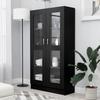 VidaXL Display Cabinet Black 82.5x30.5x150 Cm Engineered Wood 802760