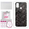 apgo Protective Skin Sticker for the Back Compatible with Samsung Galaxy M30s, Wrap Film, Foil, Vinyl - Pattern Carbon Black Pixel