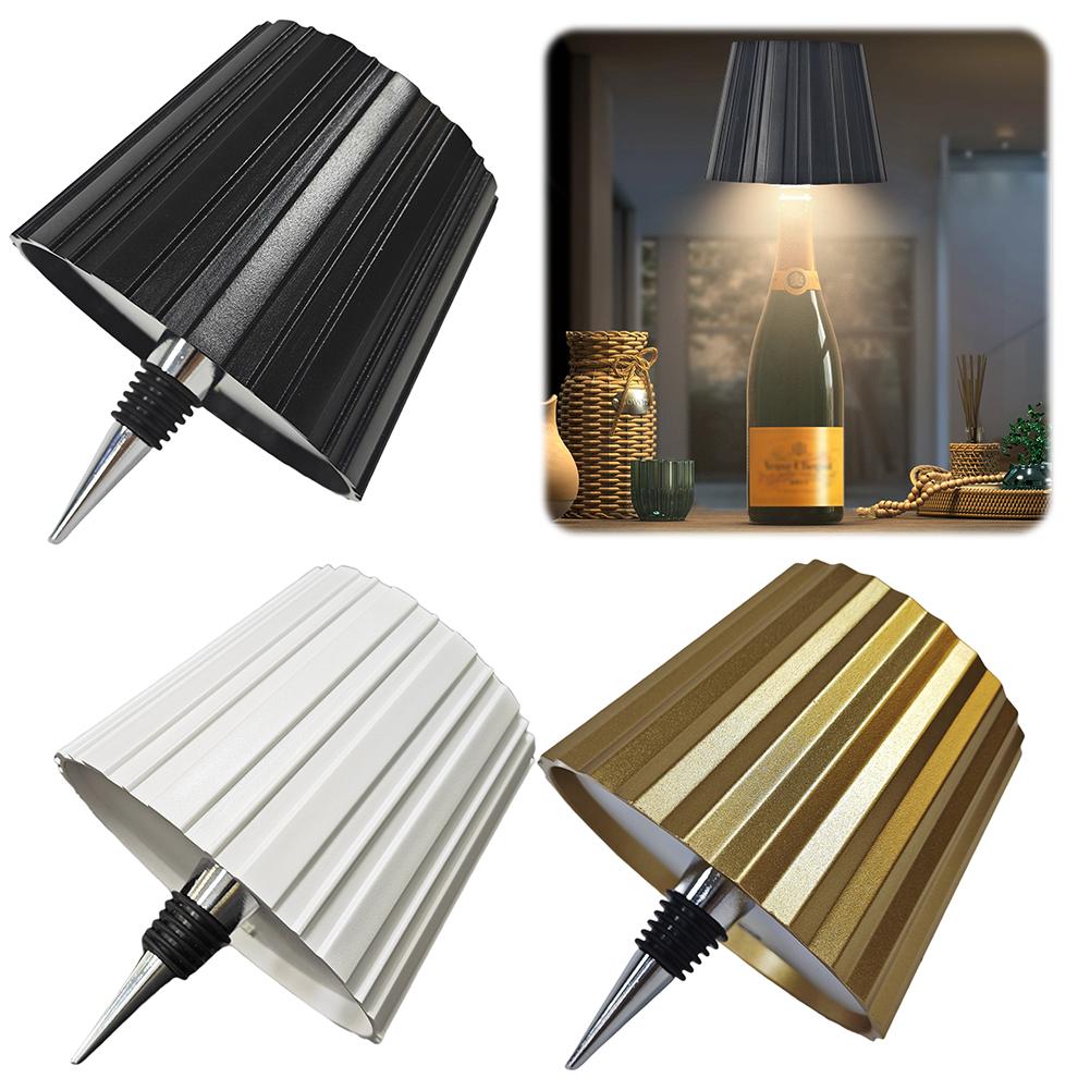 Metal Dimmable Bottle Lamp Rechargeable 2000mAh Wine Bottle Light Touch Control LED Wine Bottle Lamp for Family Restaurant & Bar