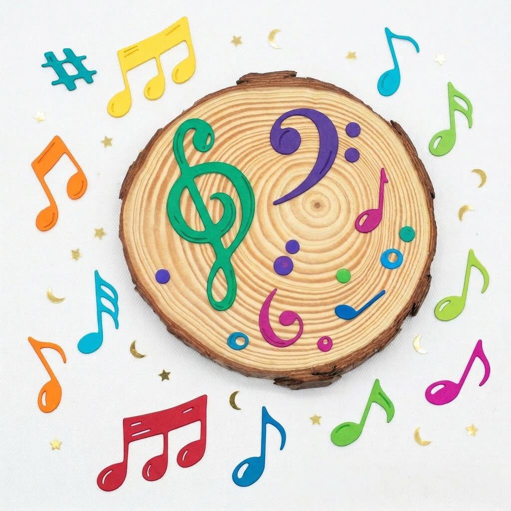 Musical Notes Dies Cuts for Card Making,Cutting Dies, Metal Die Cutting Mold, Scrapbooking Dies, DIY Etched Embossing Stencil for Craft